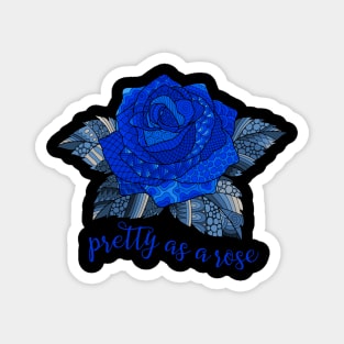 Pretty as a Rose - Blue Magnet