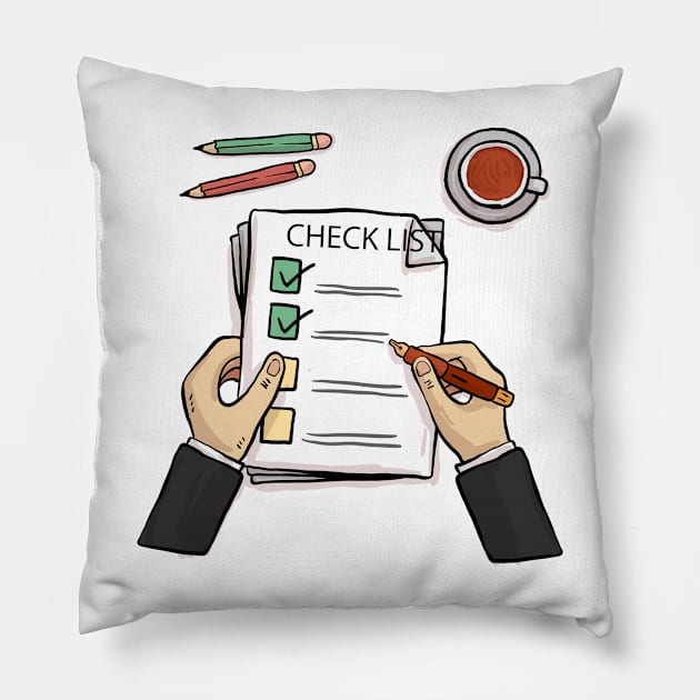 Check List Concept Pillow by Mako Design 