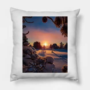 Nature's wonders: Sunset in the snow Pillow