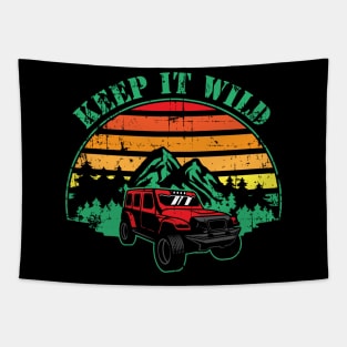 Keep It Wild Unisex Retro Vintage Tapestry