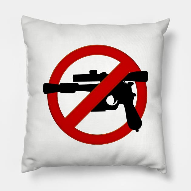 No Blasters! Pillow by DavidWhaleDesigns