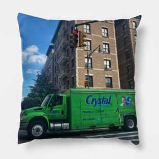 Green Truck, Harlem, Manhattan, New York City Pillow