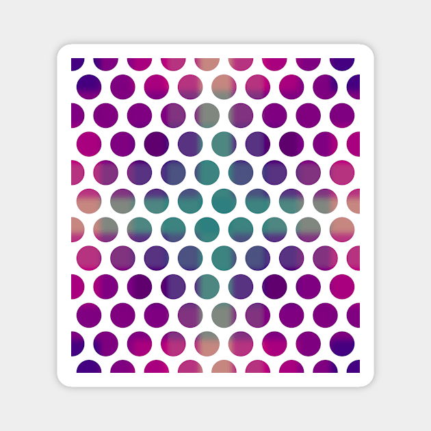 Colorful Polka Dots Magnet by StudioGrafiikka