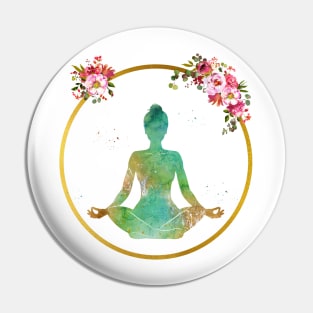 Yoga meditation Pin