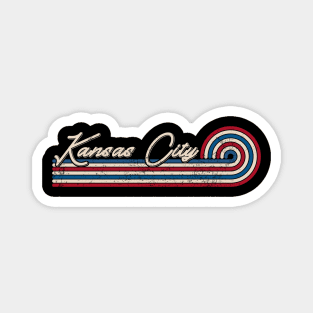 KC Kansas City Original & Classic Kansas City KC Red White Blue Magnet