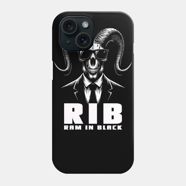 Ram in Black: Creepy and Stylish Phone Case by MetalByte