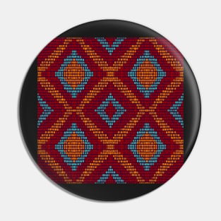 Orange and Blue Boho Pin