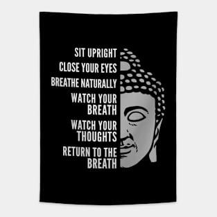 How to Meditate Step by Step Guide with Buddha Tapestry