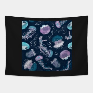 Jellyfish Squigglies Tapestry