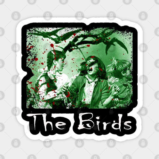 Winged Menace The Birds Feathered Fiends T-Shirt Magnet by Camping Addict