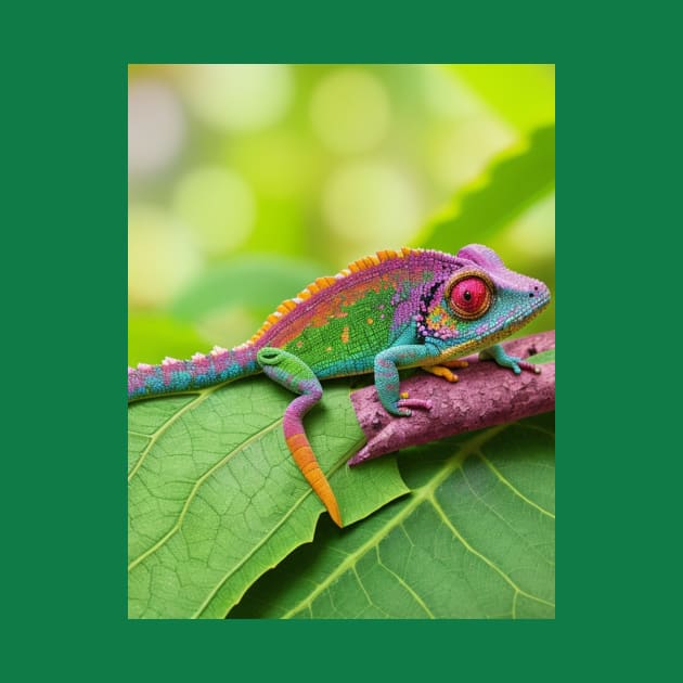 Now you see me, cute chameleon by Love of animals