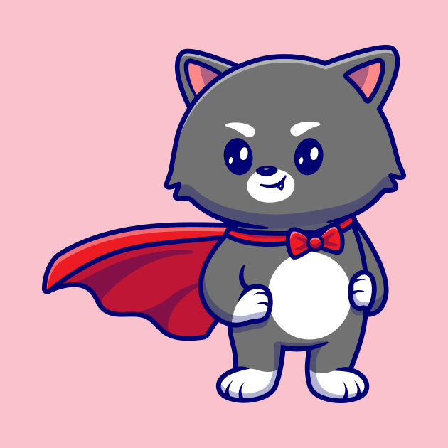 Cute Cat Superhero Cartoon by Catalyst Labs