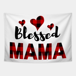 Blessed Mama in Buffalo Plaid Tapestry