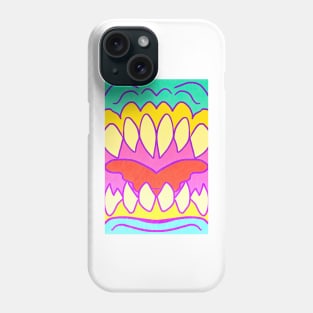 Chomps fanged neon mask 3 Phone Case