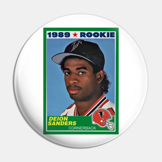 Retro Deion Rookie Card Pin by darklordpug