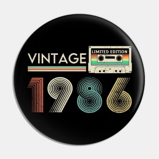 Vintage 1986 Limited Cassette Pin