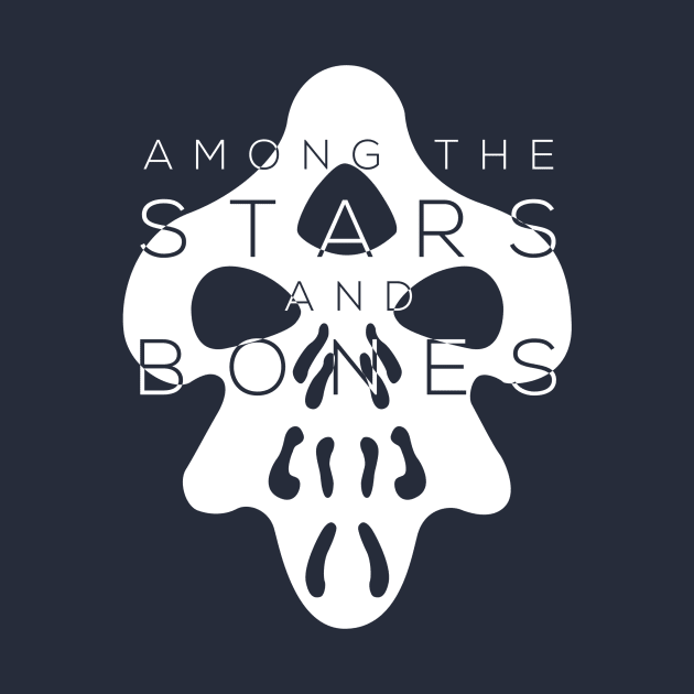 Among the Stars and Bones White Transparent Logo by amongstarsbones