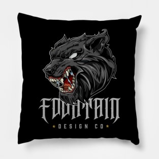 Fountain Design Co Wolf Pillow