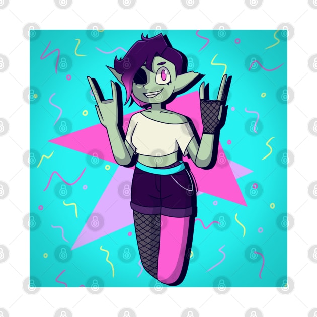 Alt Zombie Girl - Background by WhiteRabbitWeirdo