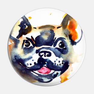 French Bulldog Watercolor - Gift For Dog Lovers Pin