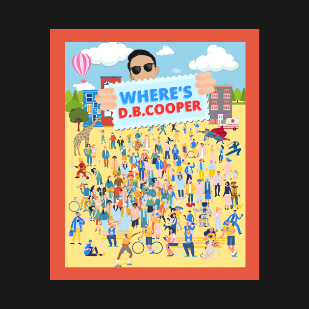 Where's D.B. Cooper - Funny Kids Book Classic Black by Smagnaferous