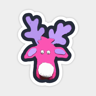 Colourful Christmas Elk Magnet