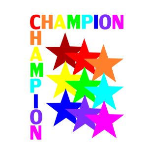 CHAMPION rainbow Stars T-Shirt