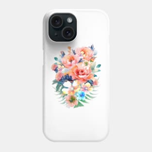 Watercolor pink flowers Phone Case