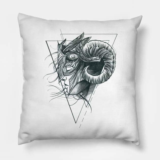Warrior Pillow by LecoLA