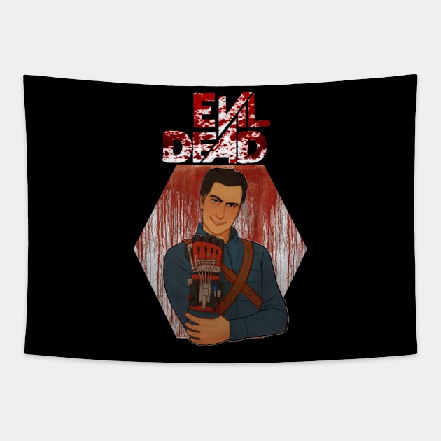 Evil dead t-shirt Tapestry by Sons'tore