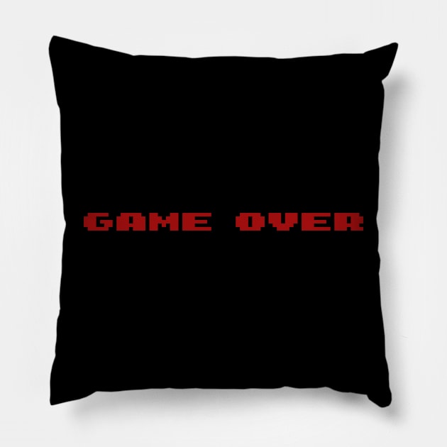 Gaming Nerd Game Over Pillow by GreenGuyTeesStore
