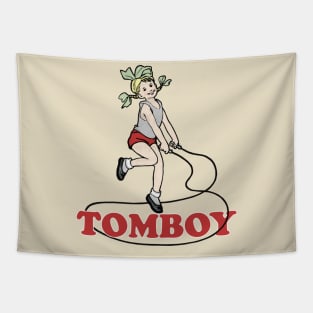 Tomboy - Vintage Styled Illustration Art Tapestry