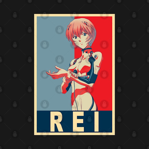 Ayanami Rei Poster - Evangelion by Jack Jackson