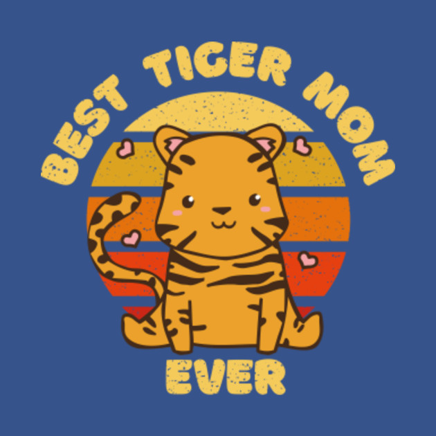 Disover Retro Sunset Best Tiger Mom - Tiger - T-Shirt