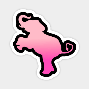 Pink Ombre Elephant Love Magnet