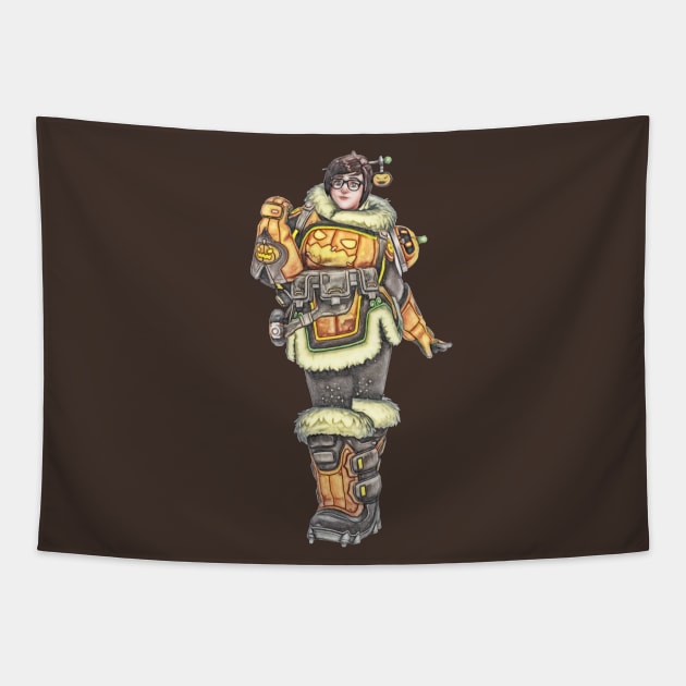 Overwatch Mei Pumpkin Skin Tapestry by Green_Shirts