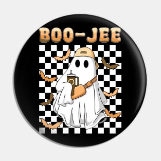 Spooky Season Cute Ghost Halloween Costume Boujee Boo-Jee Pin