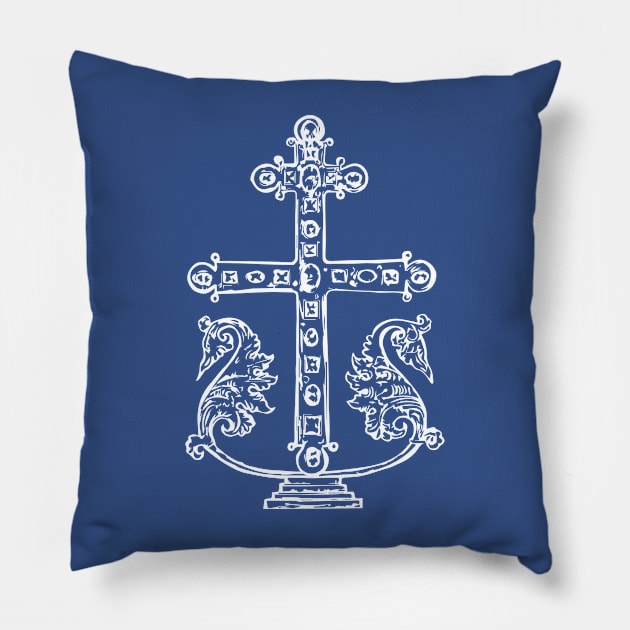 Jewels of Byzantium - Byzantine Cross Pillow by EkromDesigns