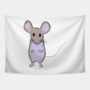 Cute Mouse Drawing Tapestry