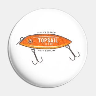 Topsail Island, NC Summertime Vacationing Fishing Lure Pin