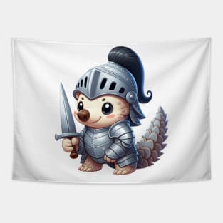 Cute Pangolin Knight Tapestry