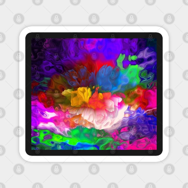 Splash color art design Magnet by Pikmi