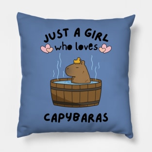 Just A Girl Who Loves Capybaras Pillow