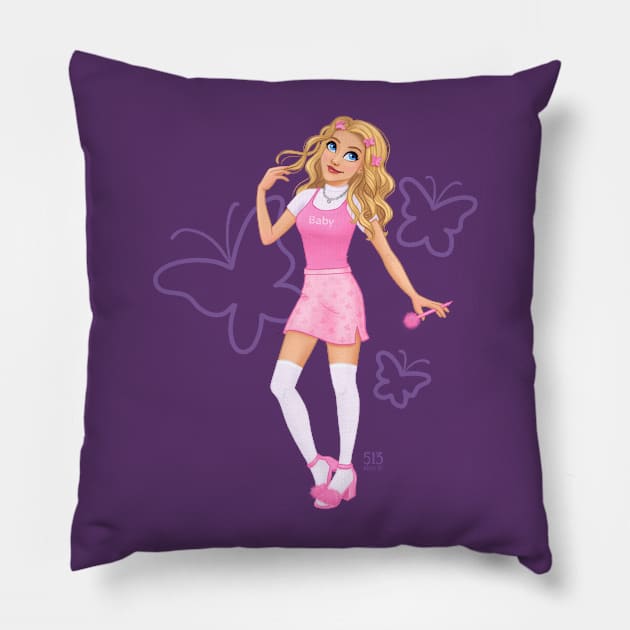 2000s Decade Girl Pillow by 513KellySt