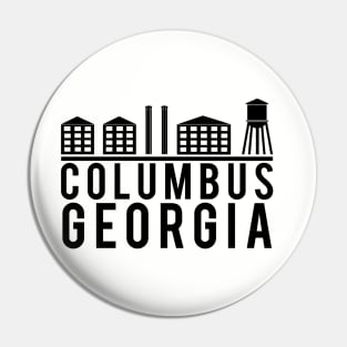 Columbus Georgia Skyline Logo Pin