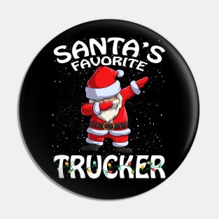 Santas Favorite Trucker Christmas Pin