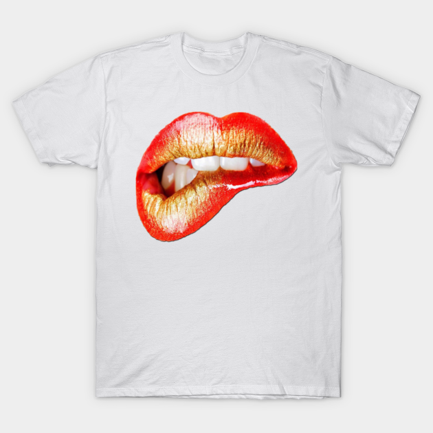 red lips shirt