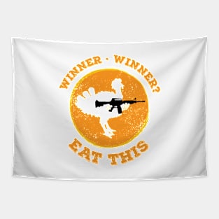 PUBG winner winner eat this armed chicken Tapestry