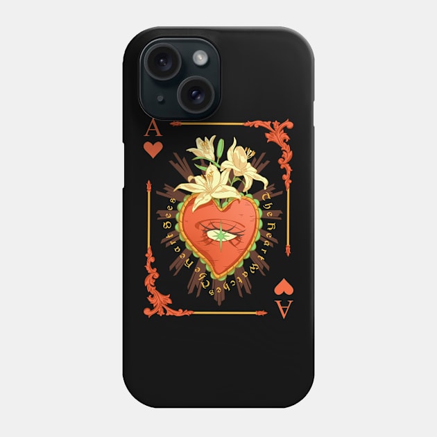 Aced Heart Phone Case by Nonakomari