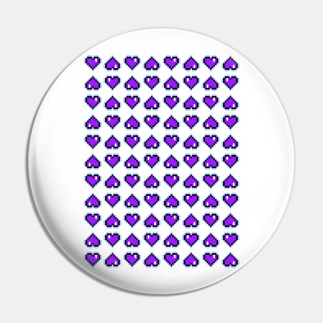 8-bit hearts (purple) Pin by ControllerGeek